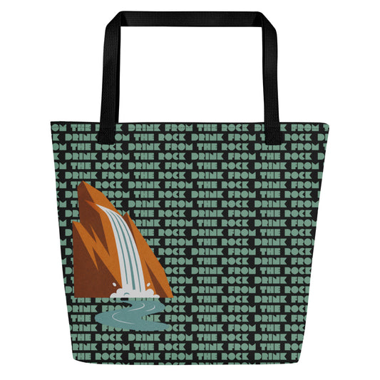 Christian tote bag inspired by Exodus 17:6 and 1 Corinthians 10:2-4