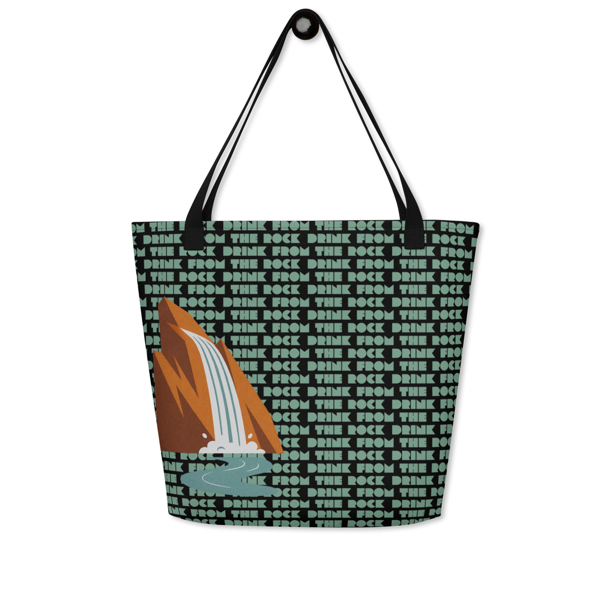 Christian tote bag inspired by Exodus 17:6 and 1 Corinthians 10:2-4