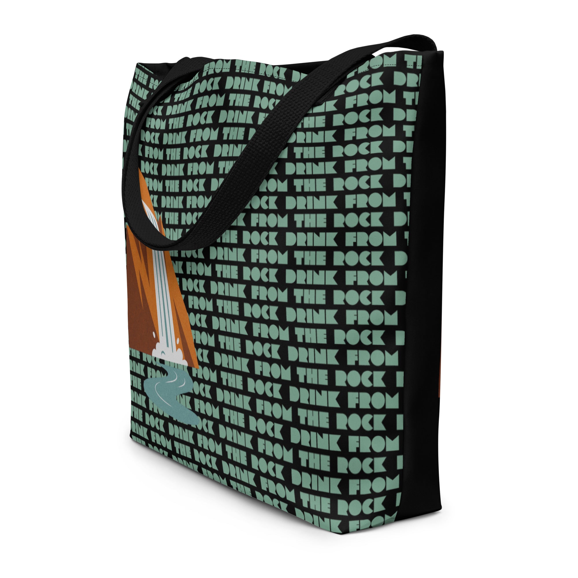 Christian tote bag inspired by Exodus 17:6 and 1 Corinthians 10:2-4
