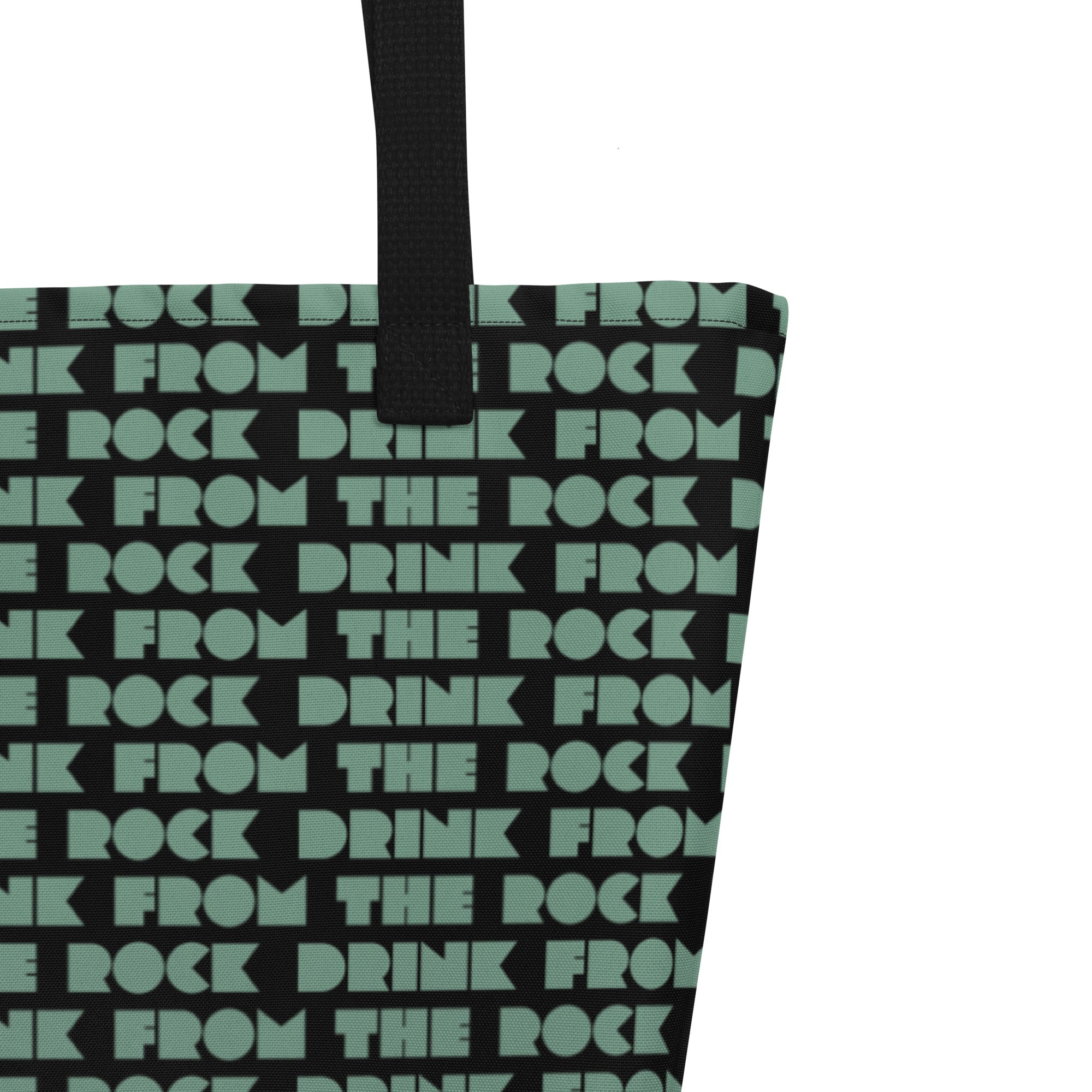 Christian tote bag inspired by Exodus 17:6 and 1 Corinthians 10:2-4