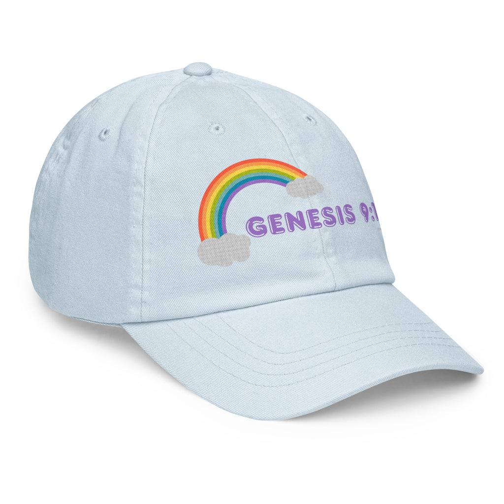 Genesis 9:13 Covenant Rainbow Cap Pastel Blue