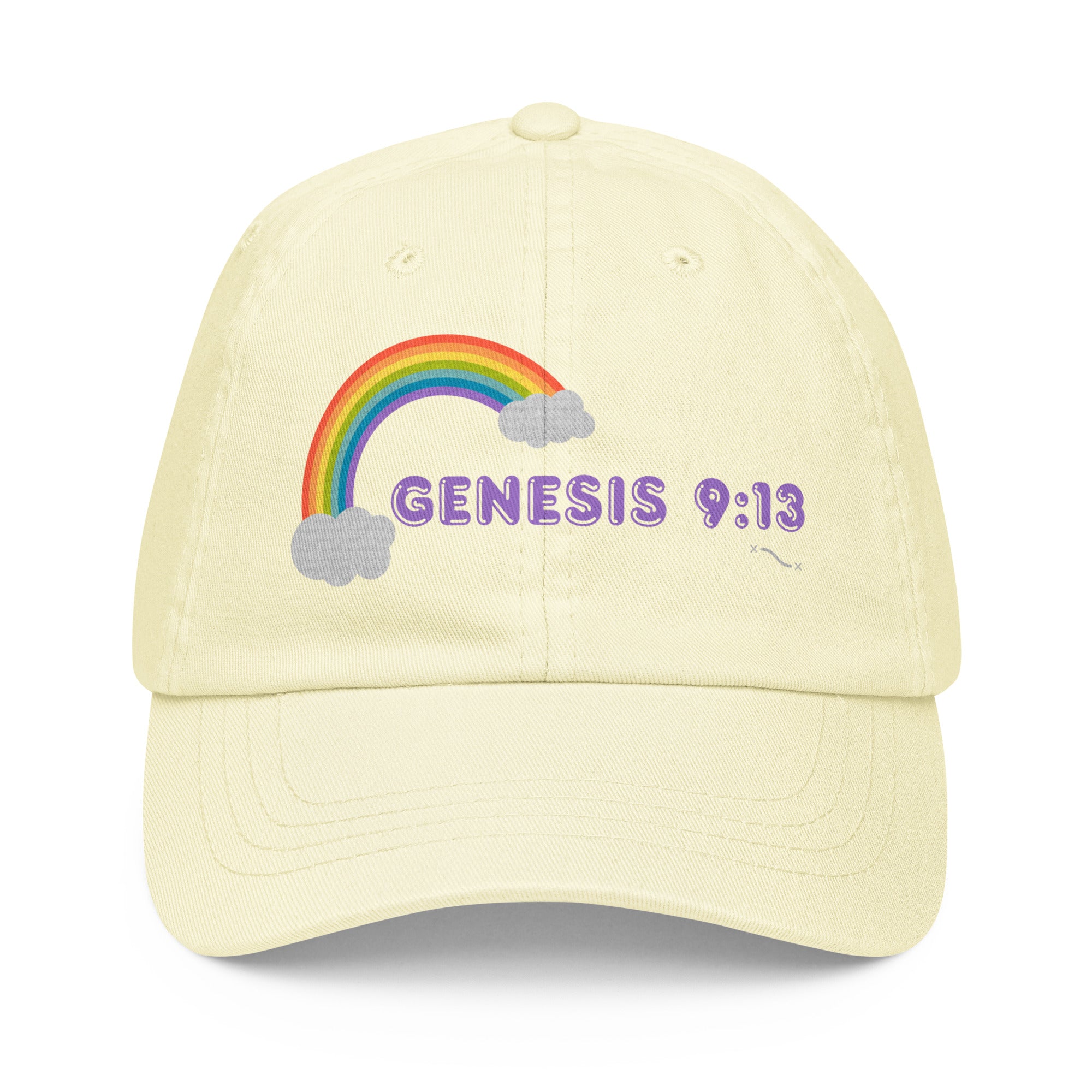 Genesis 9:13 Covenant Rainbow Cap Pastel Yellow