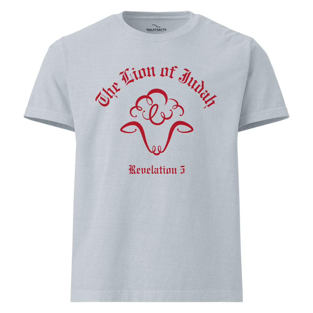 Lion of Judah Revelation 5 T-shirt Light Blue