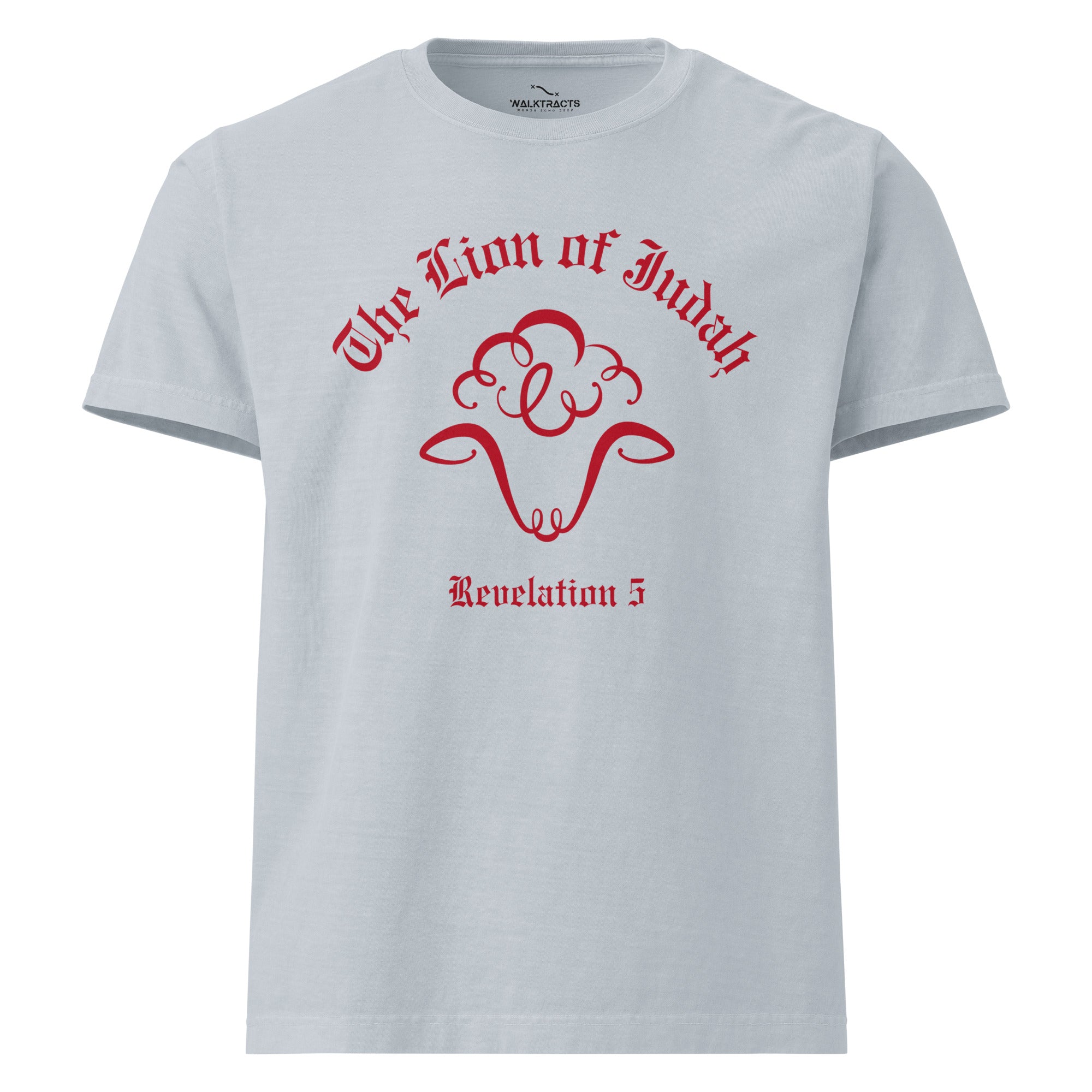 Lion of Judah Revelation 5 T-shirt Light Blue