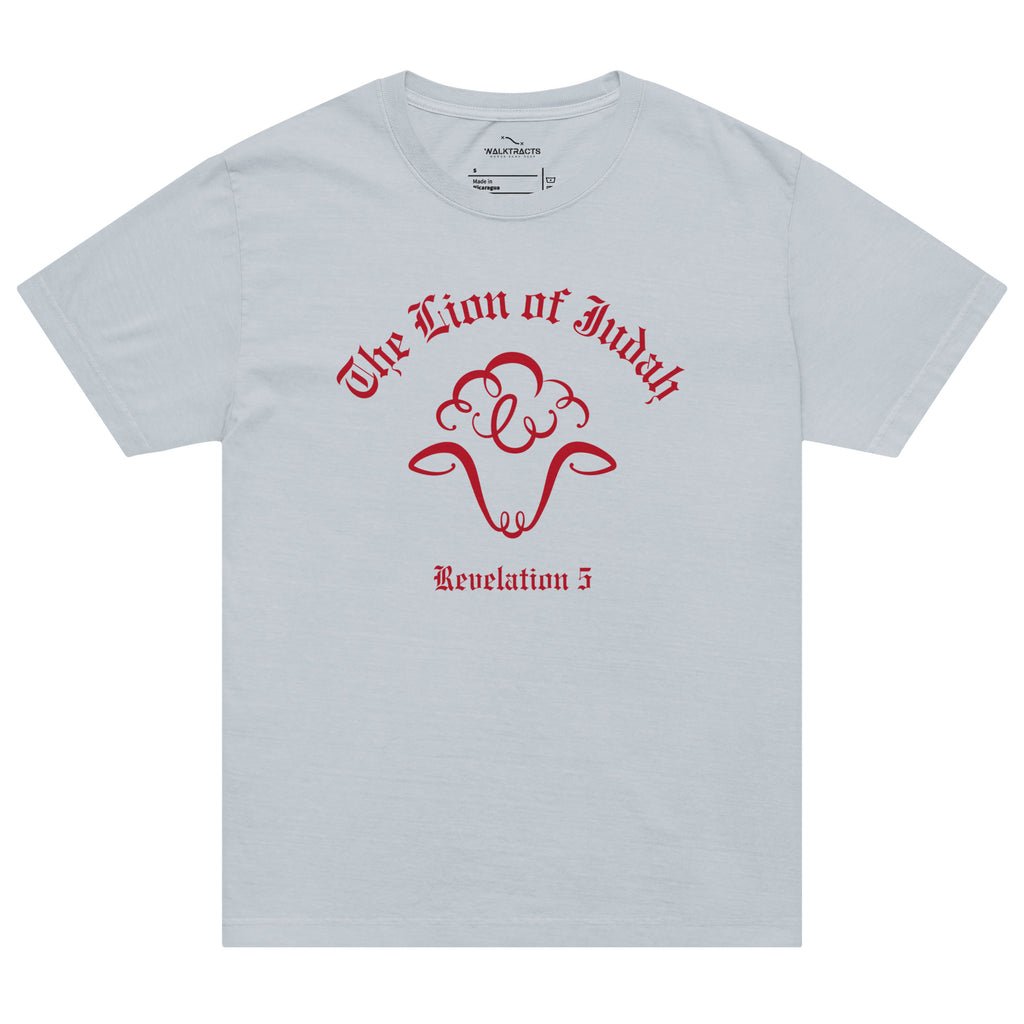 Lion of Judah Revelation 5 T-shirt Light Blue
