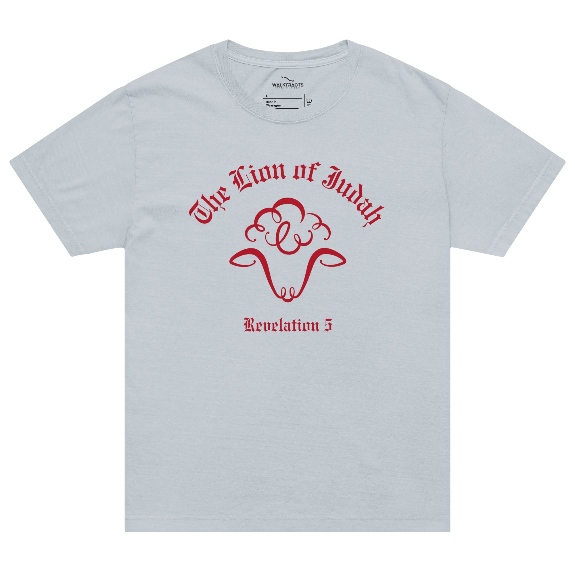 Lion of Judah Revelation 5 T-shirt Light Blue