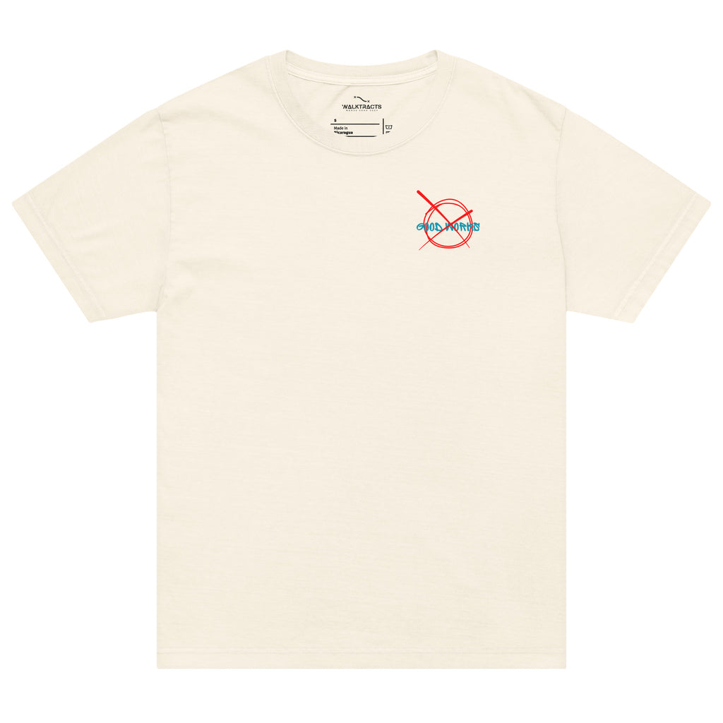 Ephesians 2 t-shirt By Grace Through Faith Not Good Works Unisex Vintage White Front