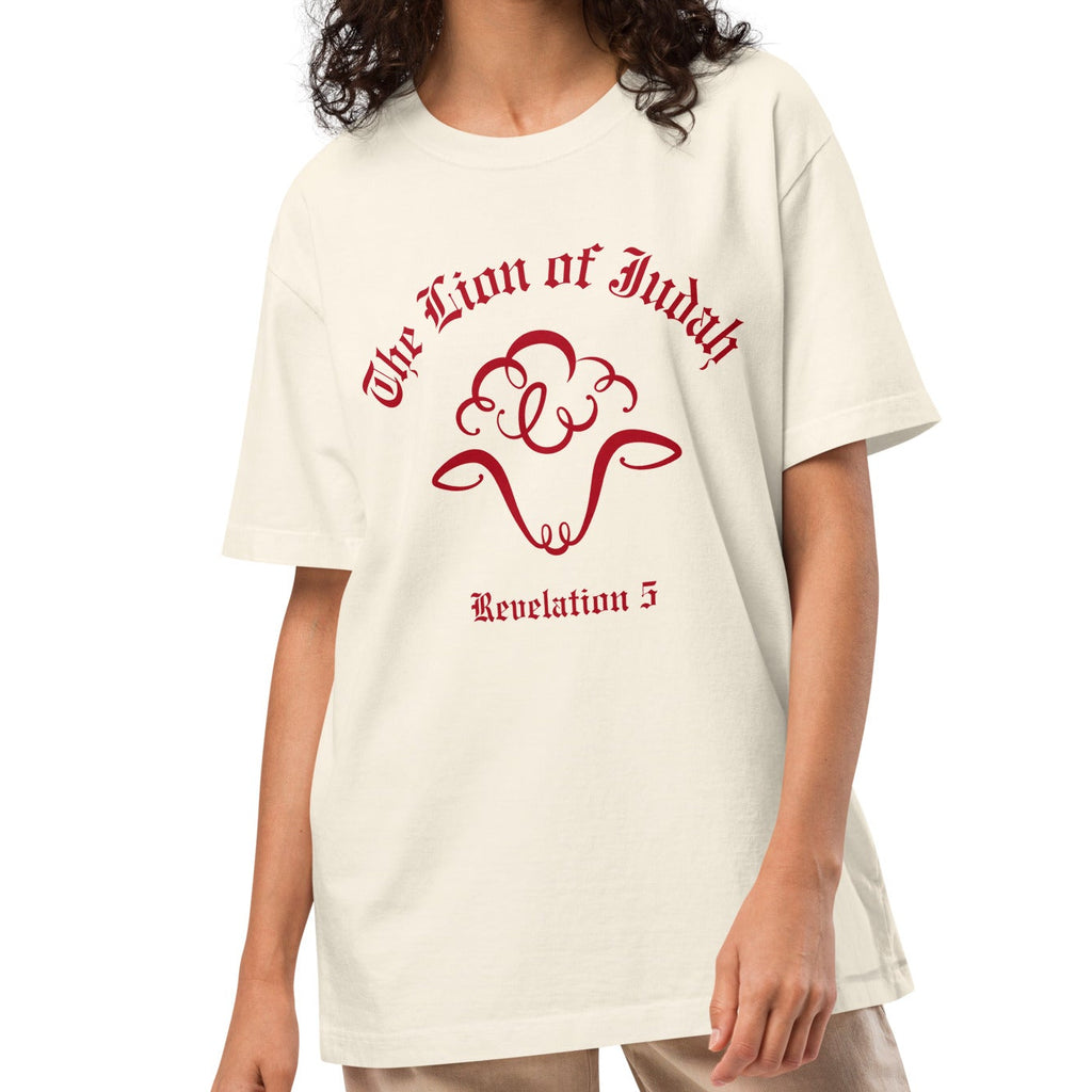 Lion of Judah Revelation 5 T-shirt on Female Model White