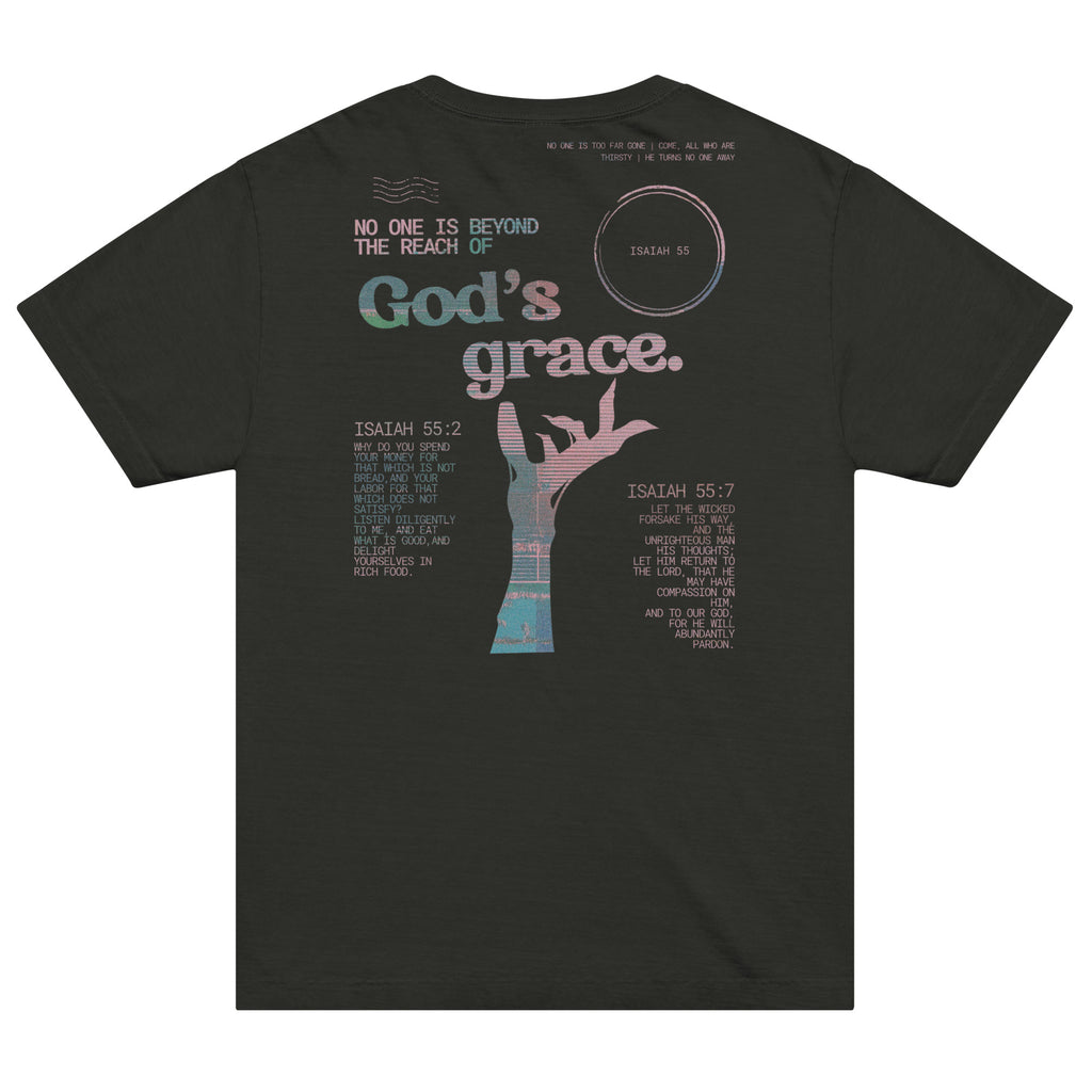 No One is Beyond the Reach of God's Grace Isaiah 55 Unisex T-shirt Black