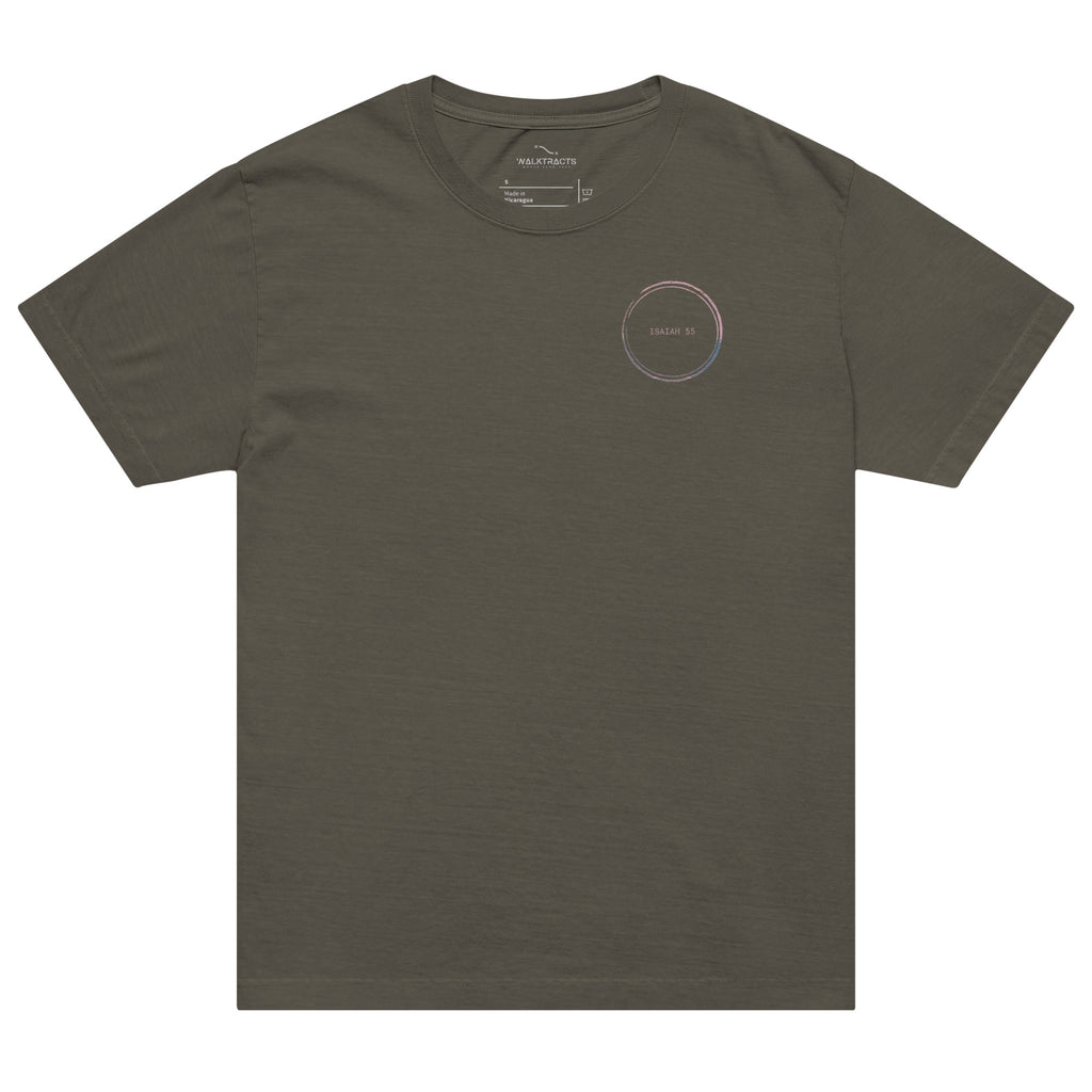 No One is Beyond the Reach of God's Grace Isaiah 55 Unisex T-shirt Washed Gray Front