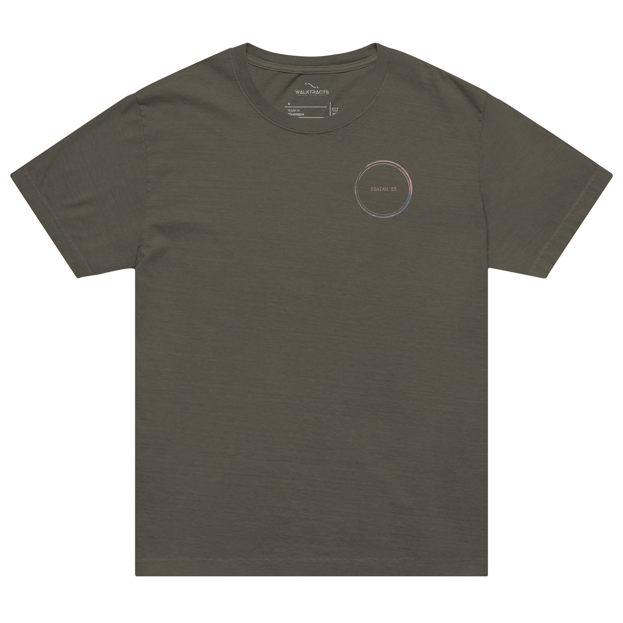 No One is Beyond the Reach of God's Grace Isaiah 55 Unisex T-shirt Washed Gray Front