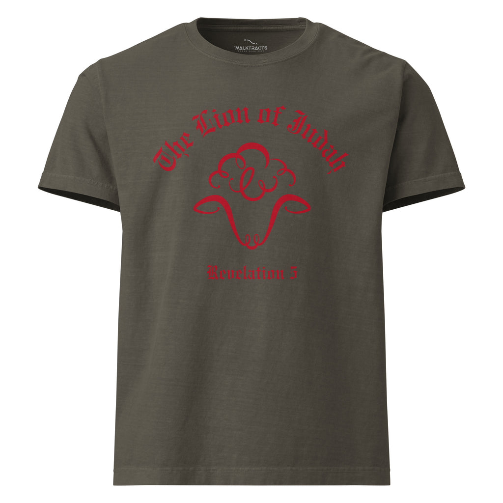 Lion of Judah Revelation 5 T-shirt Gray