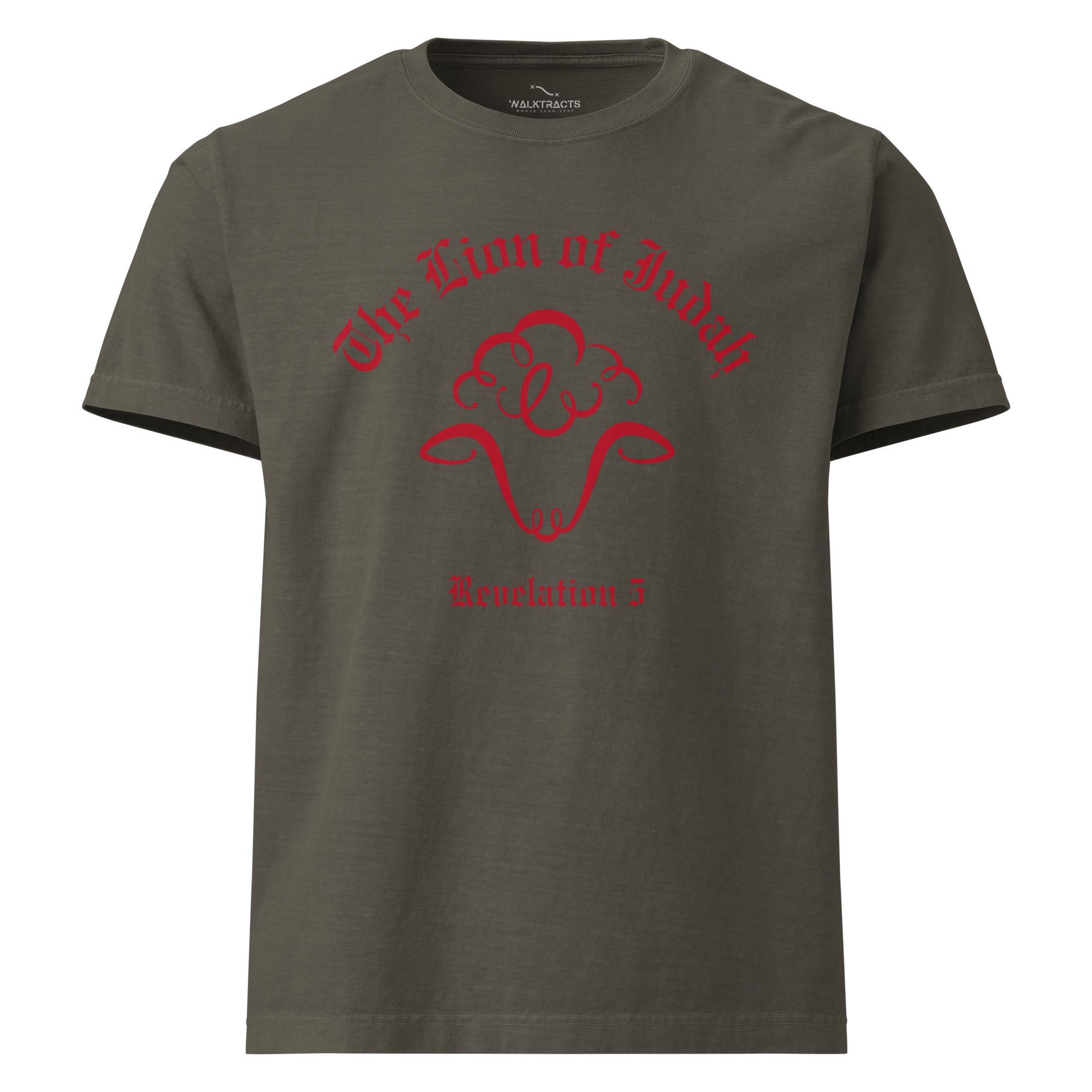 Lion of Judah Revelation 5 T-shirt Gray