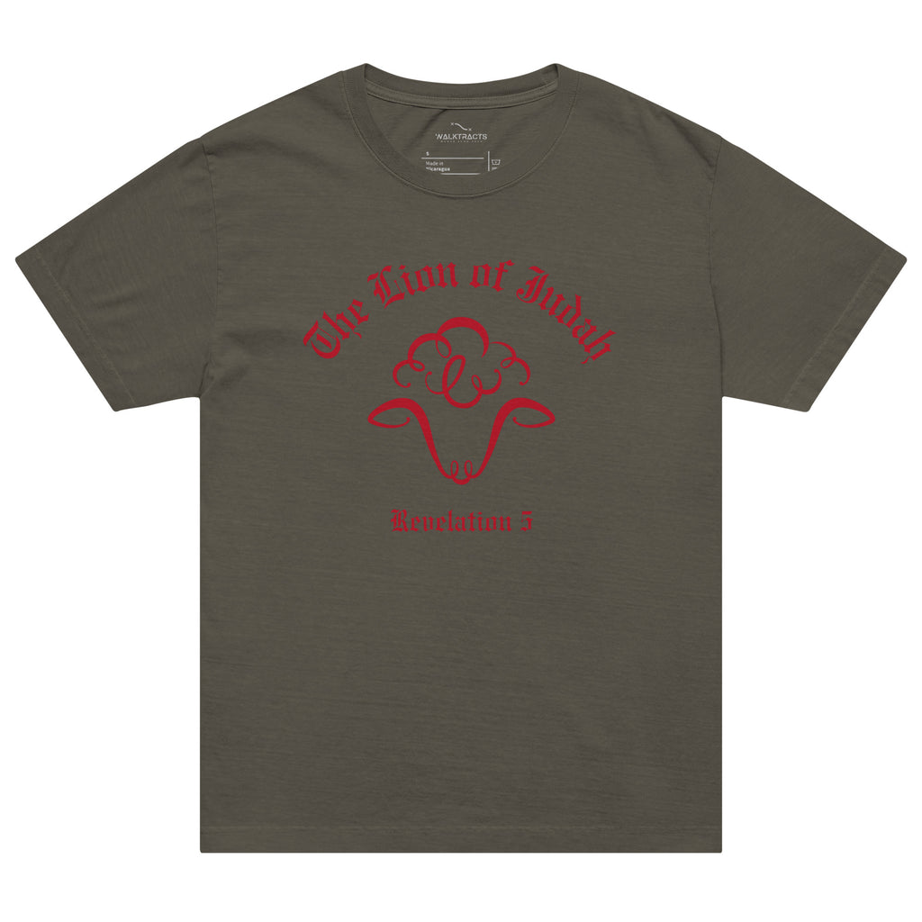 Lion of Judah Revelation 5 T-shirt Gray