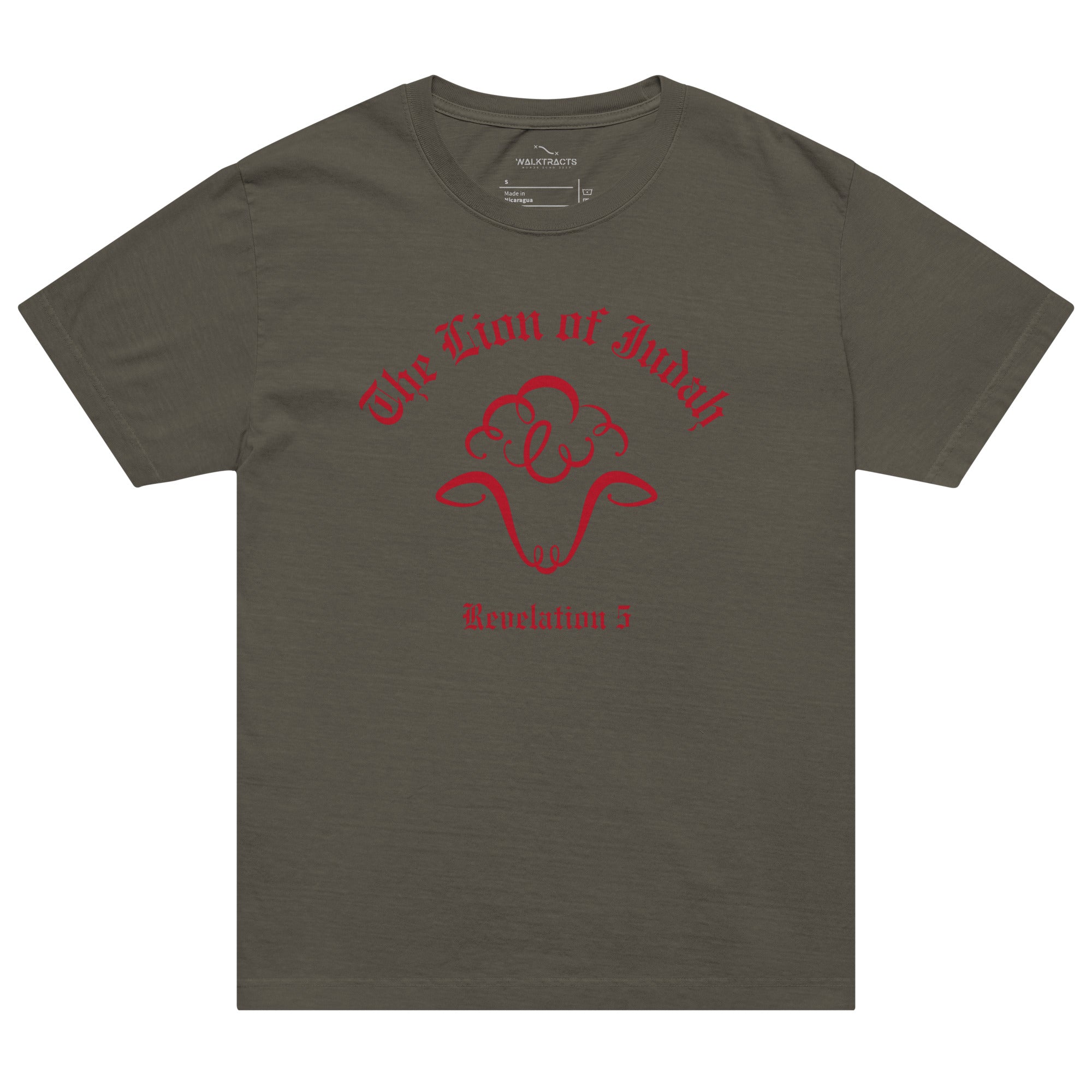 Lion of Judah Revelation 5 T-shirt Gray