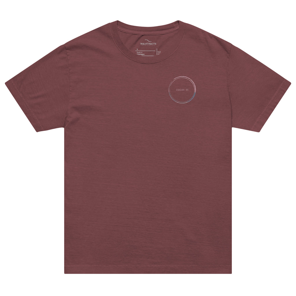 No One is Beyond the Reach of God's Grace Isaiah 55 Unisex T-shirt Washed Maroon Front