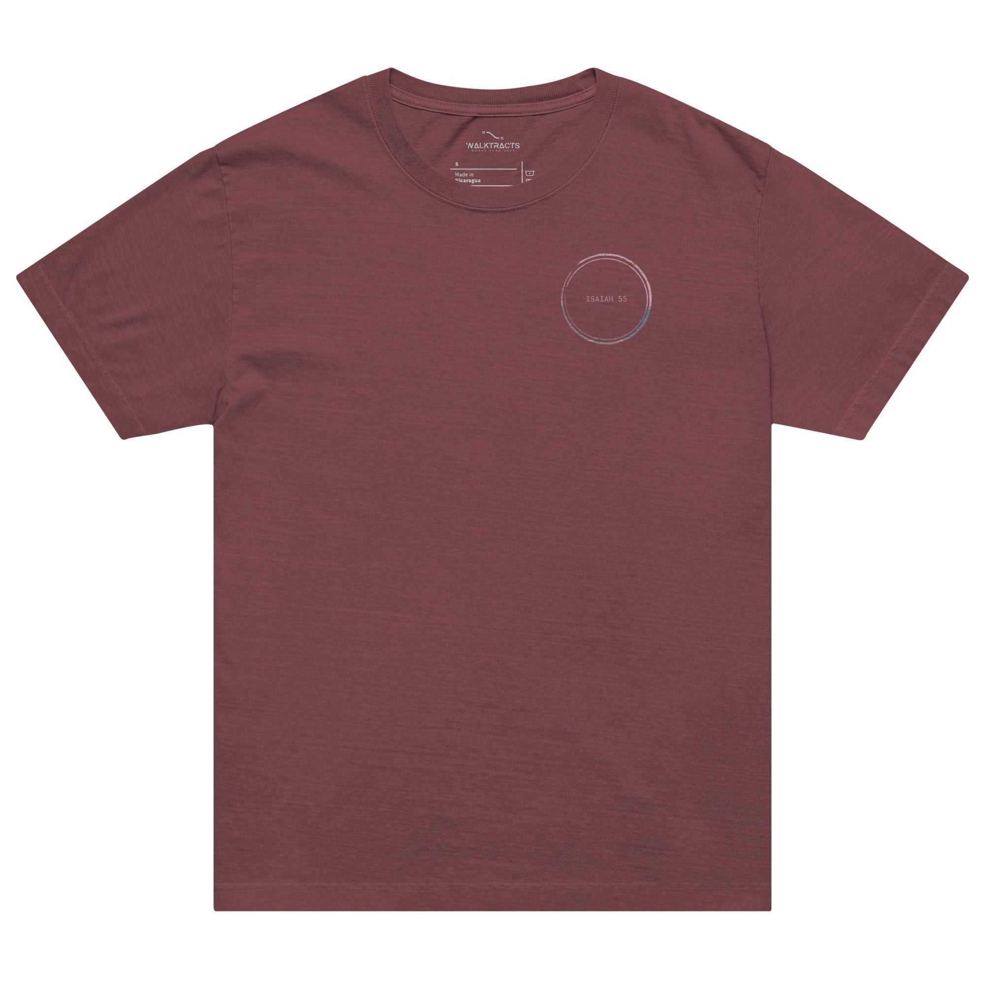 No One is Beyond the Reach of God's Grace Isaiah 55 Unisex T-shirt Washed Maroon Front
