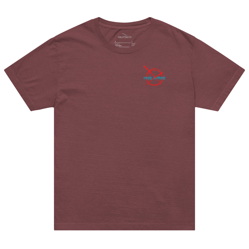 Ephesians 2 t-shirt By Grace Through Faith Unisex Washed Maroon Front