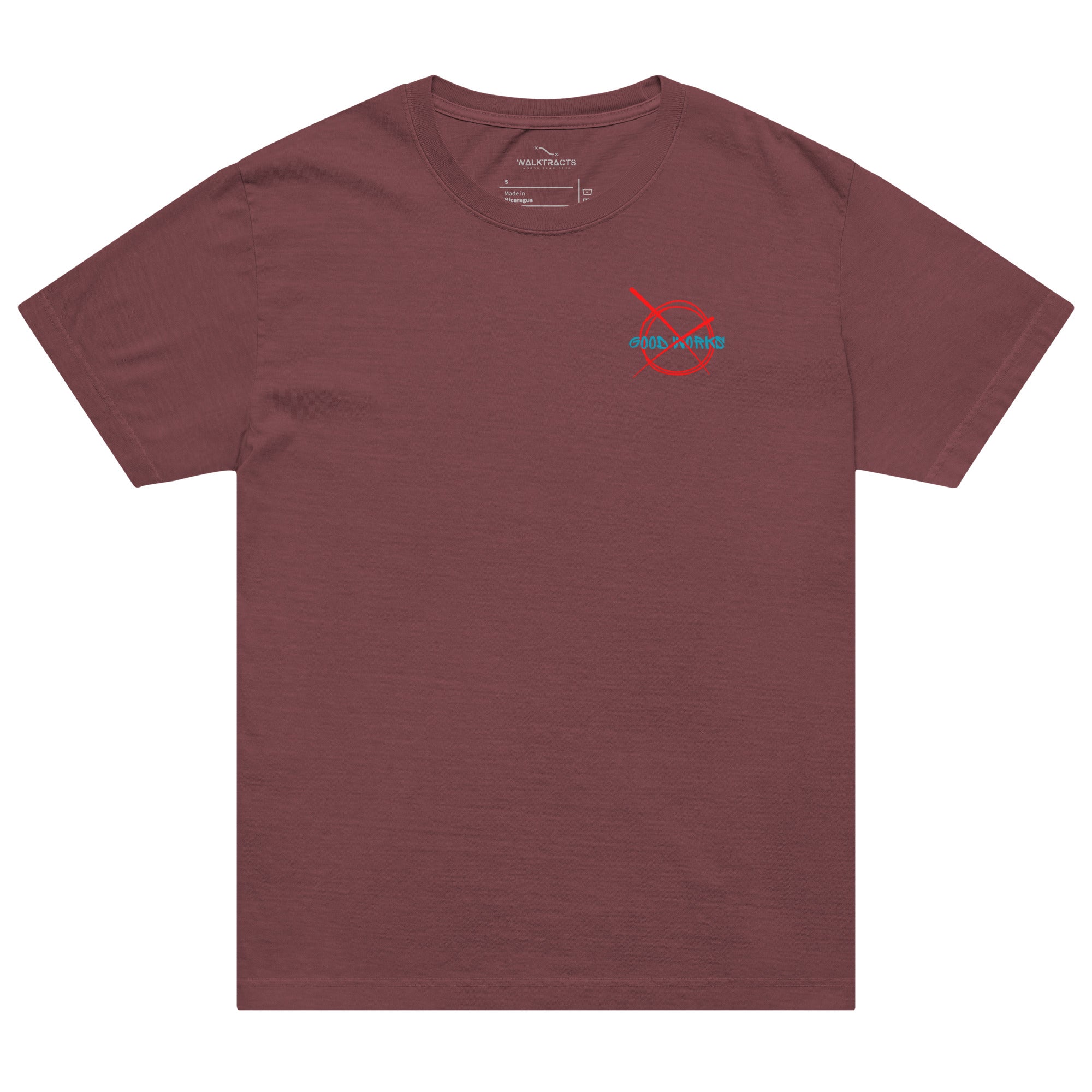 Ephesians 2 t-shirt By Grace Through Faith Unisex Washed Maroon Front