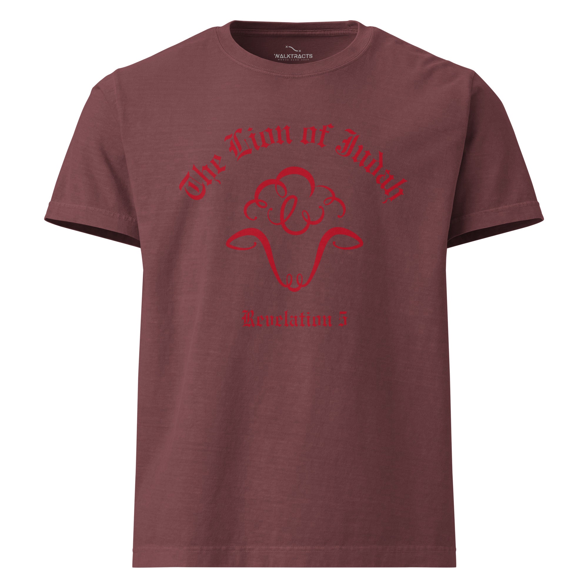 Lion of Judah Revelation 5 T-shirt Maroon