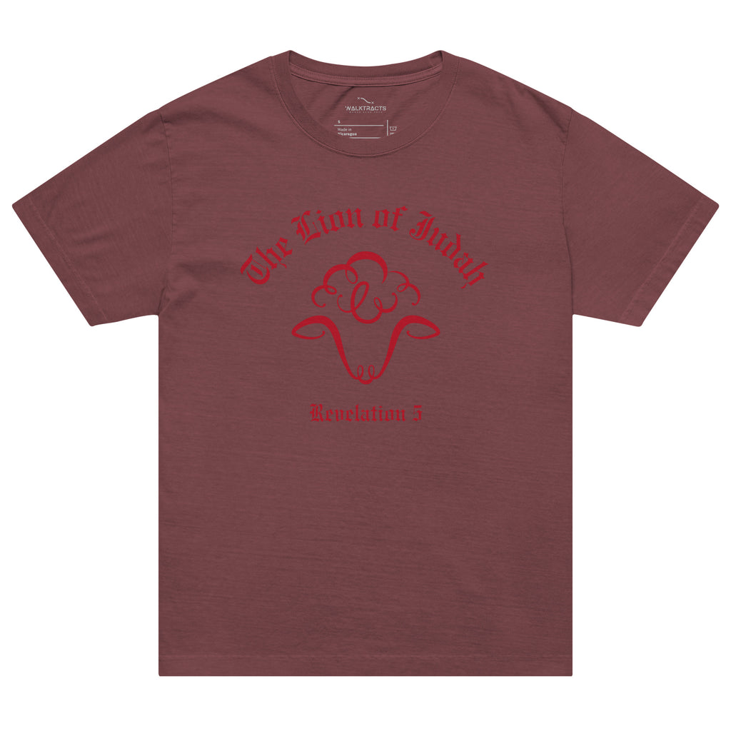 Lion of Judah Revelation 5 T-shirt Maroon