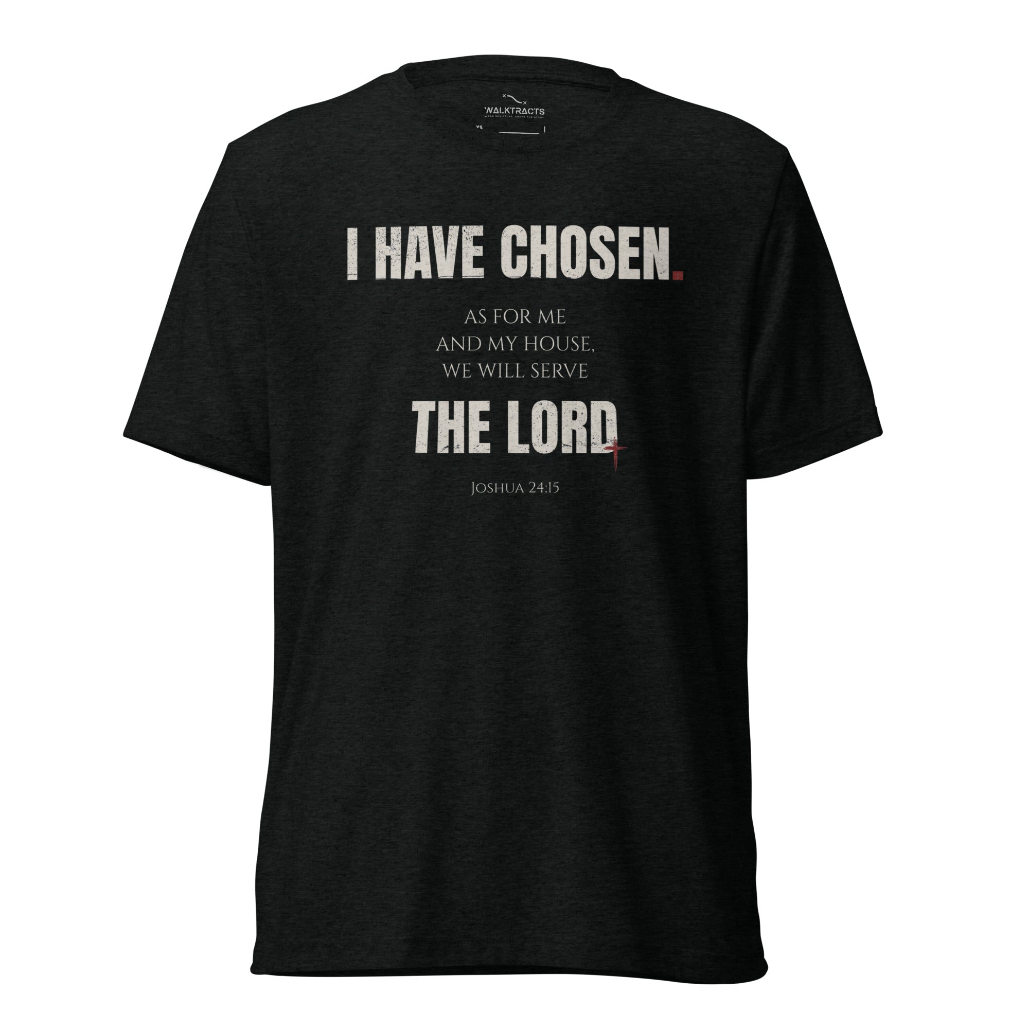 Joshua 24:15 Vintage Fit T-shirt Black | As for me and house, we will serve the Lord