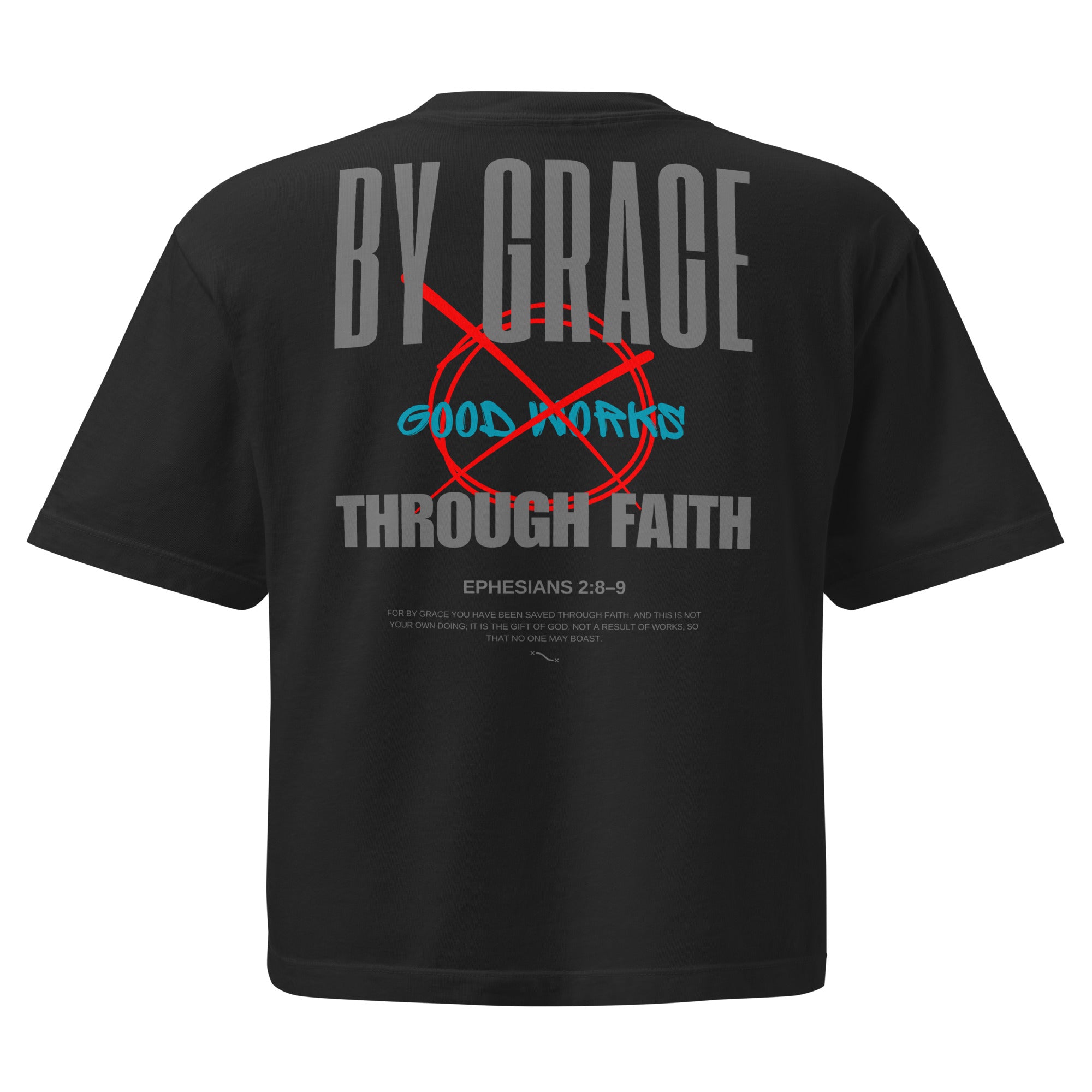 Ephesians 2 T-shirt By Grace Through Faith Women Black