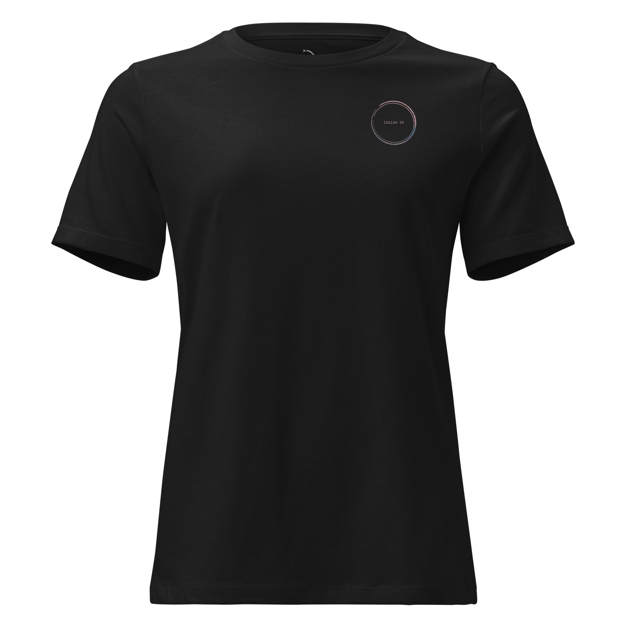 No one is beyond the reach of God's grace Women's T-shirt Isaiah 55  Front Black