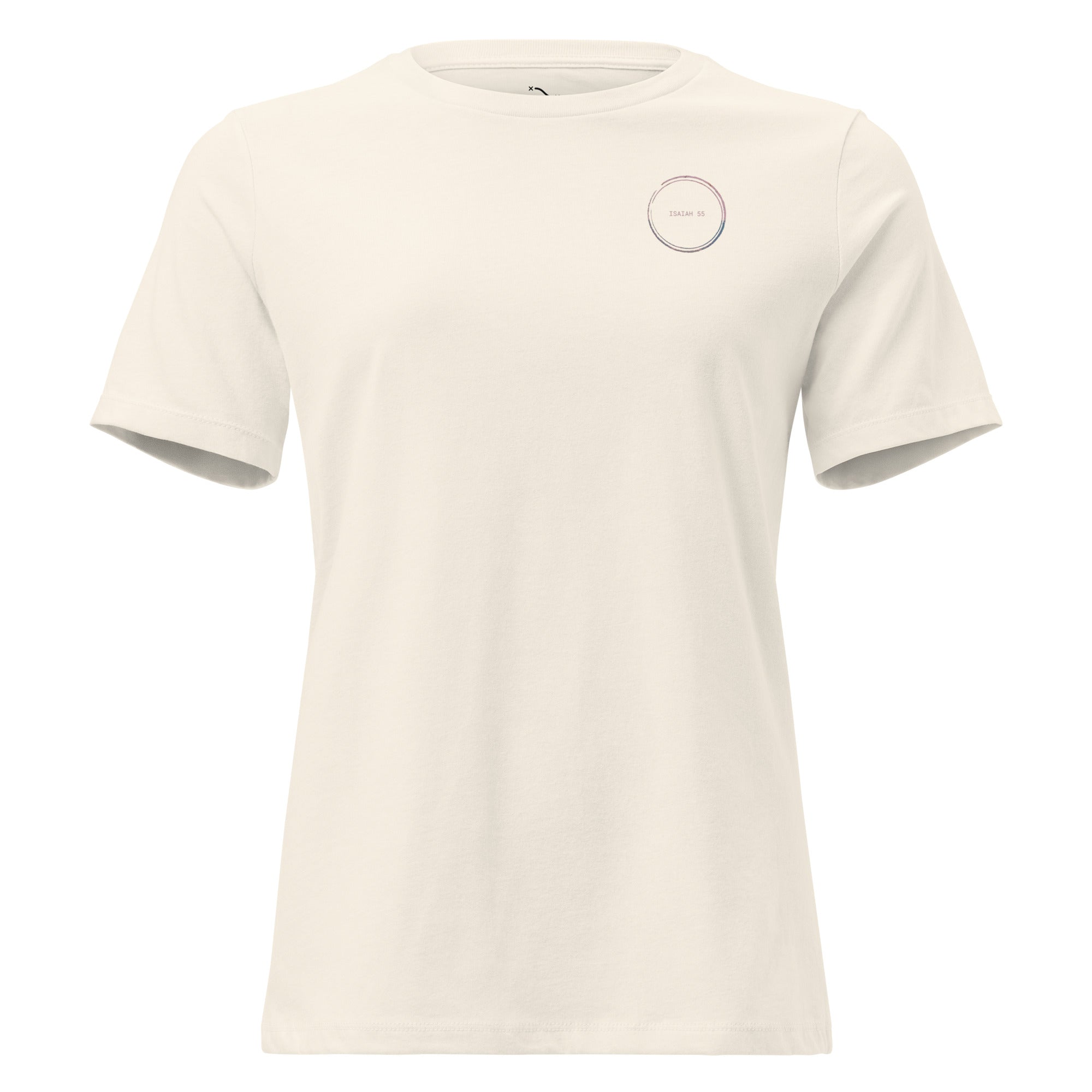 No one is beyond the reach of God's grace Women's T-shirt Isaiah 55 Front Natural