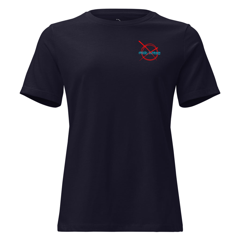 Ephesians 2 By Grace Through Faith women's t-shirt relaxed fit Navy Front