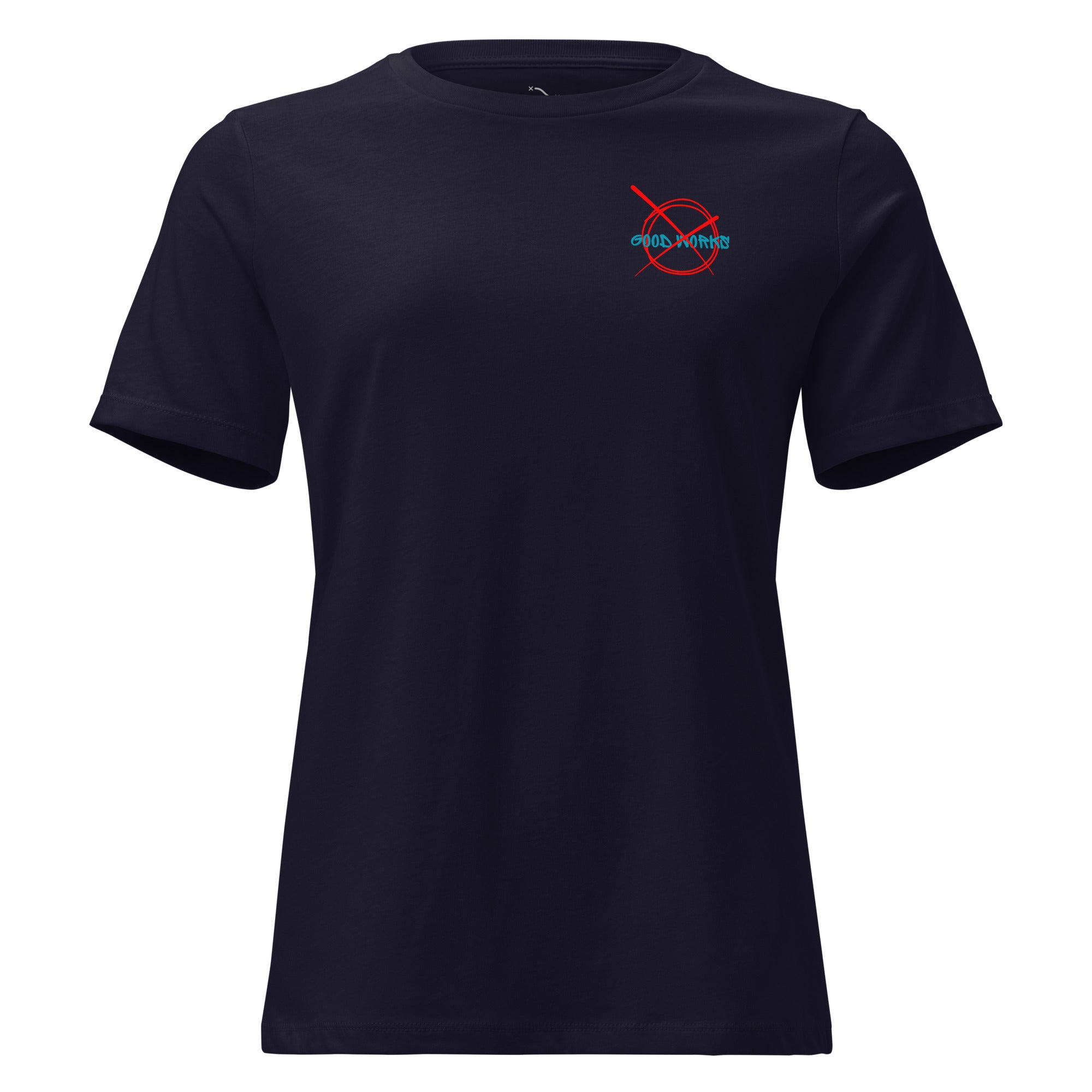 Ephesians 2 By Grace Through Faith women's t-shirt relaxed fit Navy Front