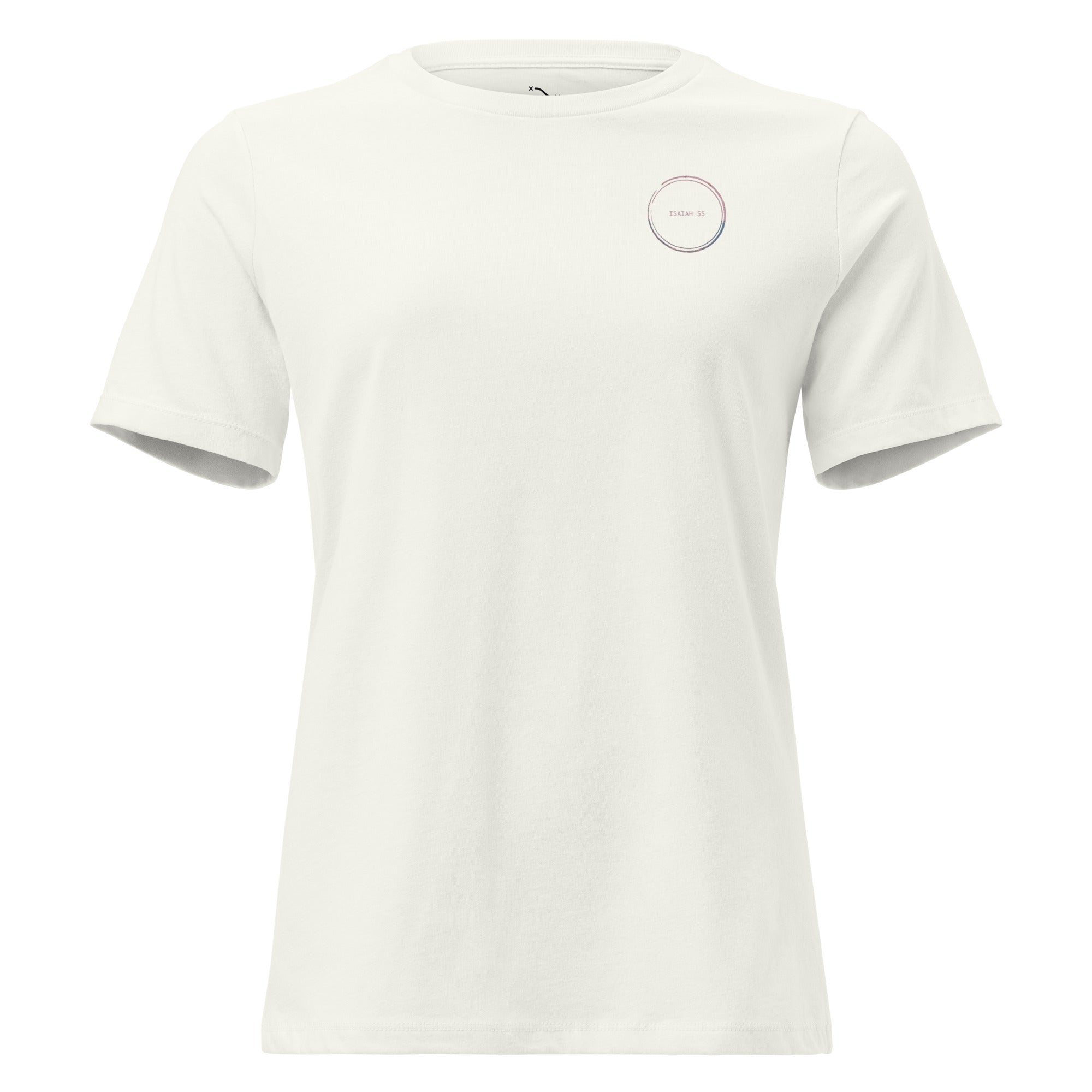 No one is beyond the reach of God's grace Women's T-shirt Isaiah 55  Front Vintage White